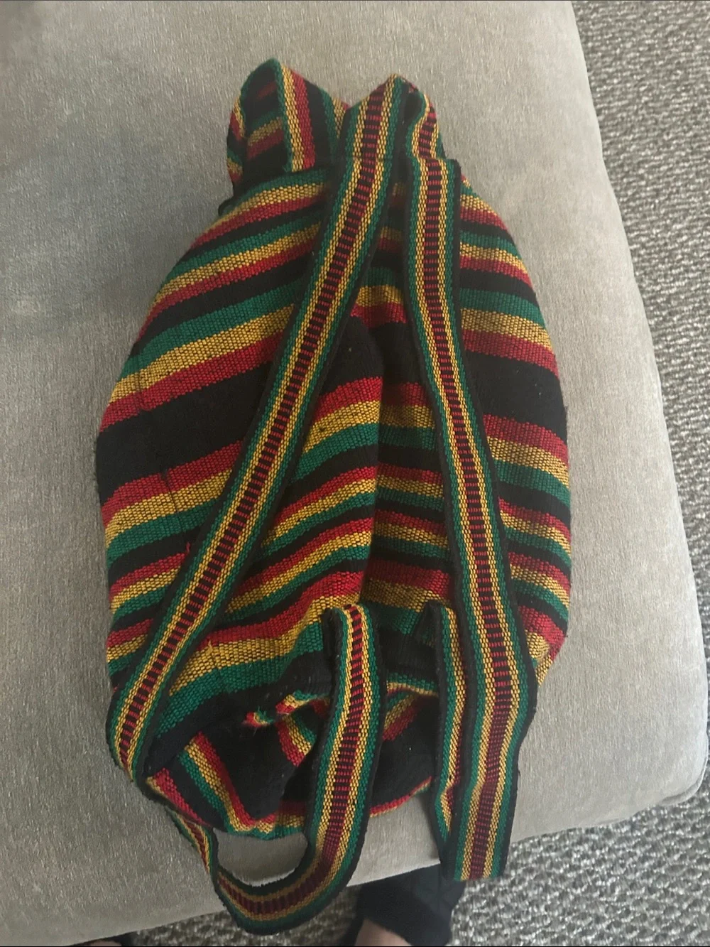 Marley Striped Knit backpack - Red/Green/Yellow/Black